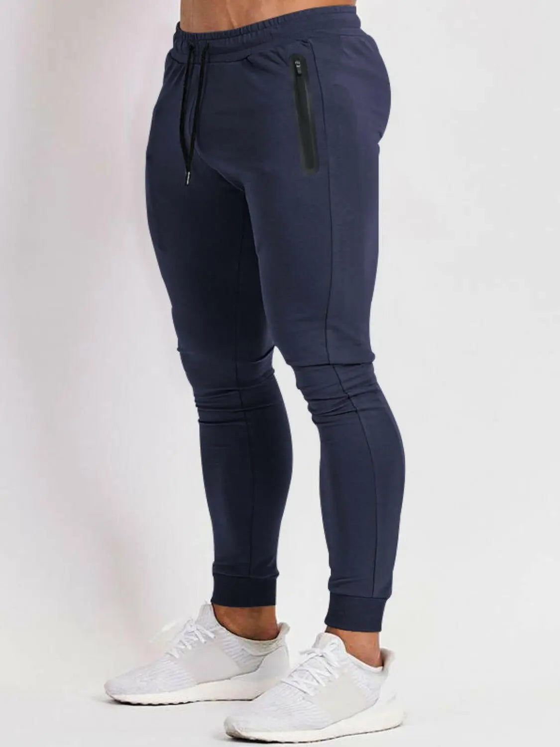 Men's Full Size Drawstring Pants with Pockets Plus Size.