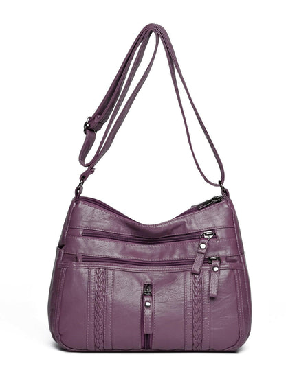 PU Leather Adjustable Strap Shoulder Bag.