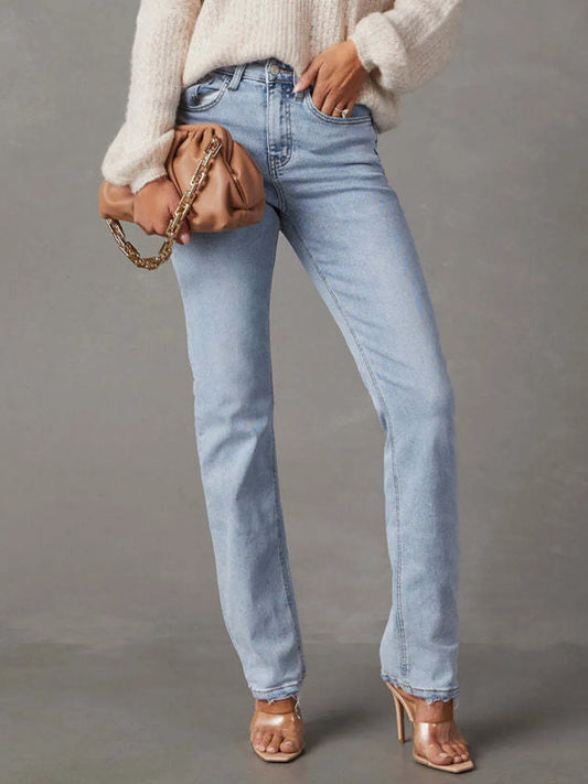 High Rise Jeans with Pockets - Premium Women / Jeans & Denim from Trendsi - Just $33.62! Shop now at Handbags Specialist Headquarter