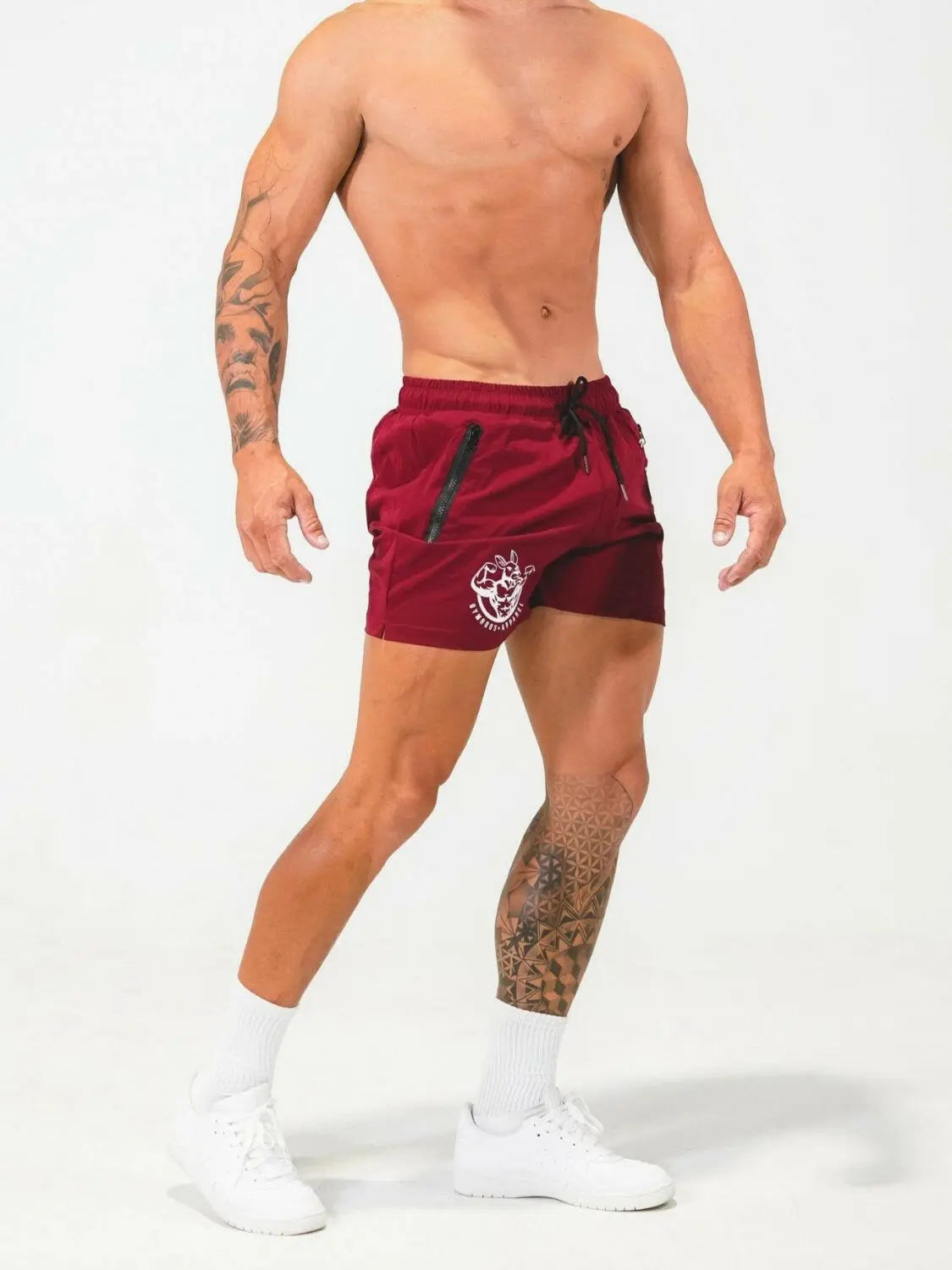 Men's Plus Size Drawstring Waist Shorts.