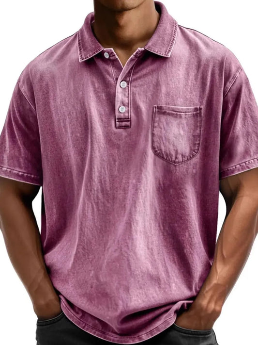 Men's Full Size Collared Neck Short Sleeve Polo Plus Size - Premium Men's T Shirt from Trendsi - Just $38.48! Shop now at Handbags Specialist Headquarter