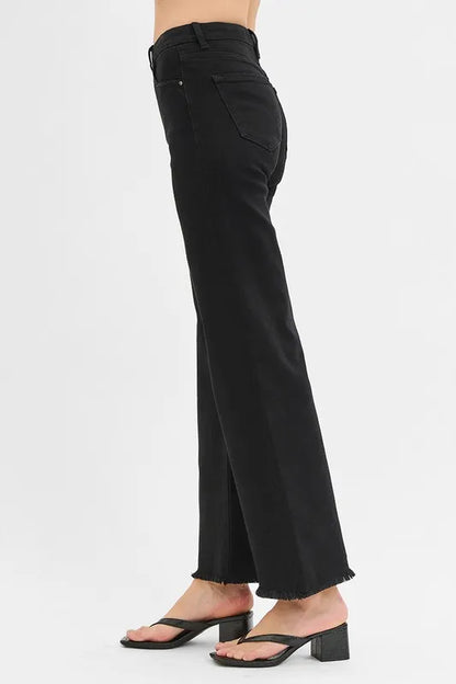 RISEN Full Size Tummy Control High Rise Wide Jeans Plus Size - Premium Women / Jeans & Denim from Trendsi - Just $58.99! Shop now at Handbags Specialist Headquarter