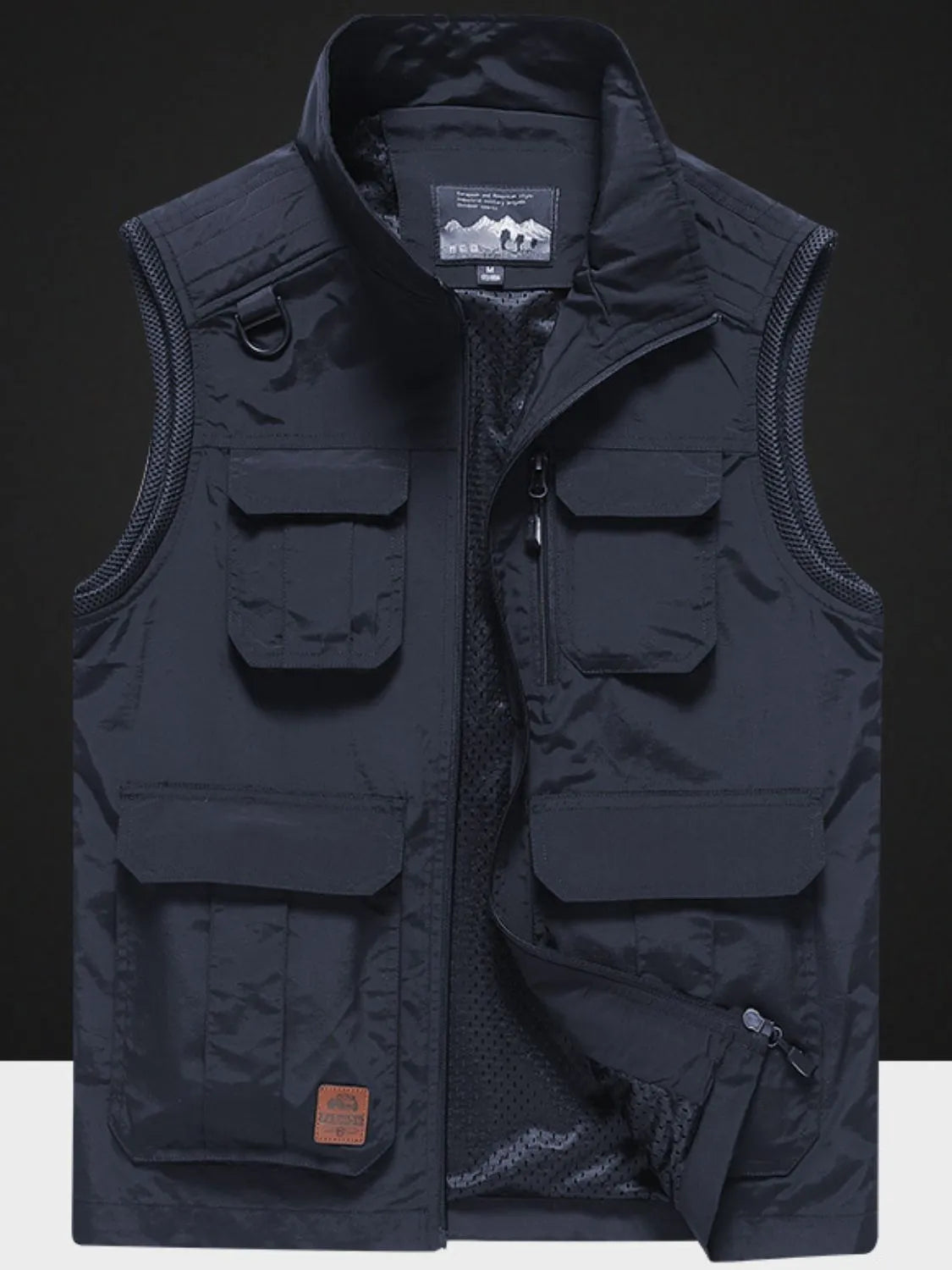 Men's Plus Size Zip Up Vest with Pockets - Premium  from Trendsi - Just $48.52! Shop now at Handbags Specialist Headquarter