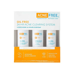 Acne Free 3 Step 24 Hour Acne Treatment Kit - Clearing System W Oil Free Acne Cleanser, Witch Hazel Toner, & Oil Free Acne Lotion - Acne Solution W/ Benzoyl Peroxide for Teens and Adults - Original - Premium  from AcneFree - Just $37! Shop now at Handbags Specialist Headquarter