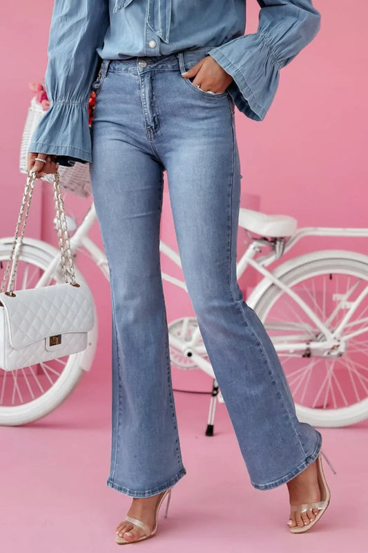 Bootcut Jeans with Pockets - Premium Women / Jeans & Denim from Trendsi - Just $33.62! Shop now at Handbags Specialist Headquarter