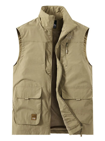 Men's Plus Size Zip Up Vest - Premium  from Trendsi - Just $43.42! Shop now at Handbags Specialist Headquarter