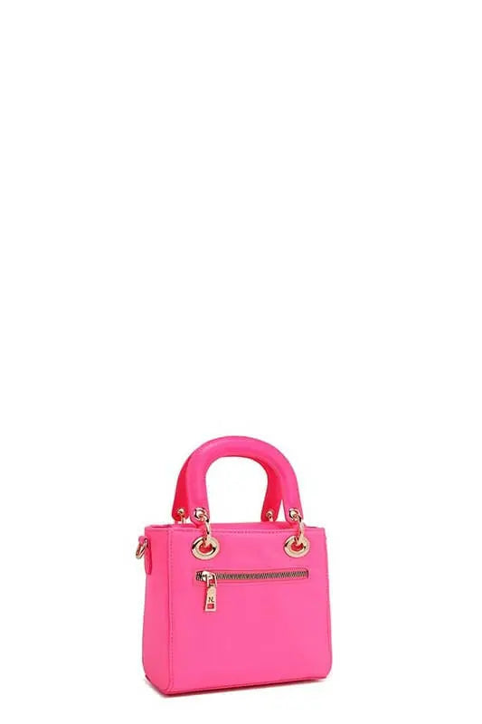 Nicole Lee USA Color Patch Handbag with Top Handle.