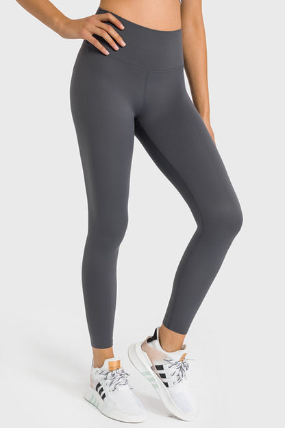 Millennia High Waist Ankle-Length Yoga Leggings - Premium Leggings from Trendsi - Just $62.76! Shop now at Handbags Specialist Headquarter