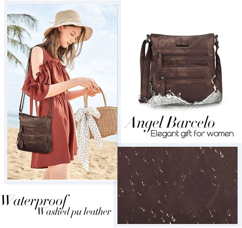 Angel Barcelo Crossover Purse and Handbags Crossbody Bags for Women,Ultra Soft Leather Neatpack Bag Shoulder Purses for Girl - Premium  from Angel Barcelo - Just $50.91! Shop now at Handbags Specialist Headquarter