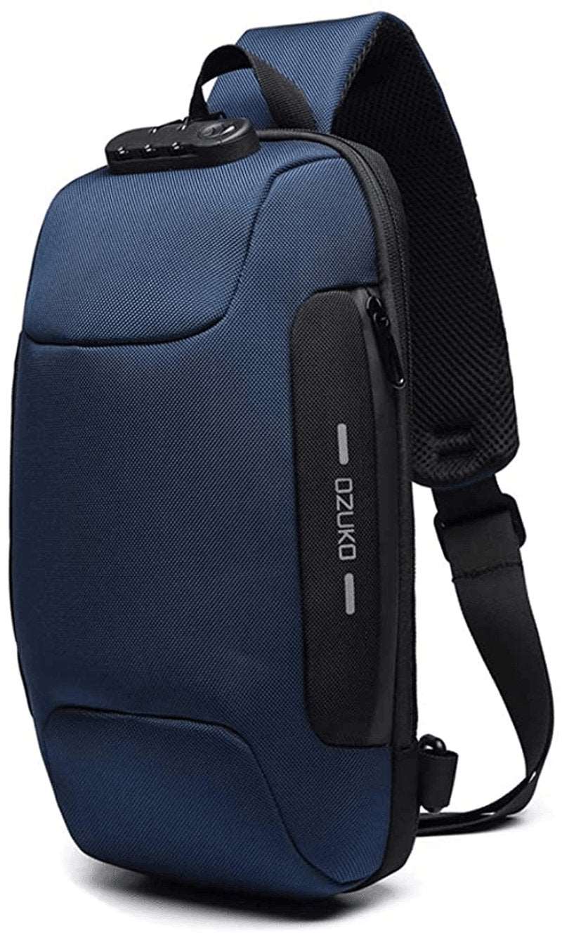 Anti Theft Sling Bag Shoulder Crossbody Backpack Waterproof Chest Bag with USB Charging Port Lightweight Casual Daypack - Premium  from ZUK - Just $49.23! Shop now at Handbags Specialist Headquarter