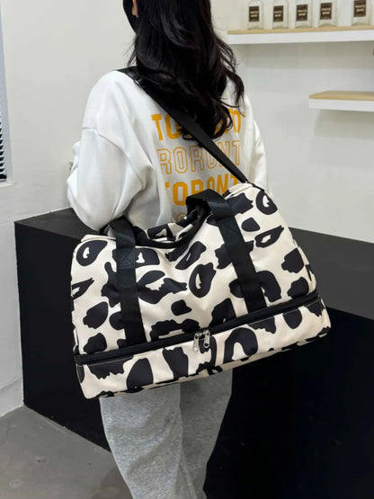 Oxford Cloth Leopard Travel Bag - Premium travel-bag from Trendsi - Just $39.99! Shop now at Handbags Specialist Headquarter