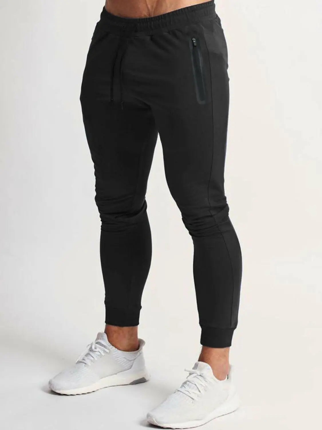 Men's Full Size Drawstring Pants with Pockets Plus Size.