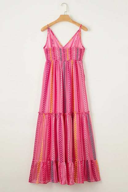 Printed Surplice Maxi Cami Dress - Premium Maxi Dress from Trendsi - Just $65.99! Shop now at Handbags Specialist Headquarter