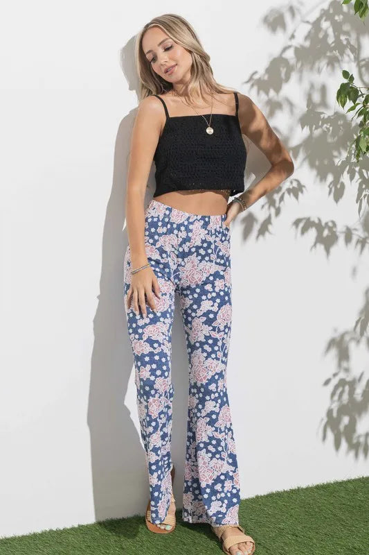 And The Why Wrinkle-Free Stretch Bell Bottom Flare Pants - Premium Bottoms from Trendsi - Just $36.56! Shop now at Handbags Specialist Headquarter