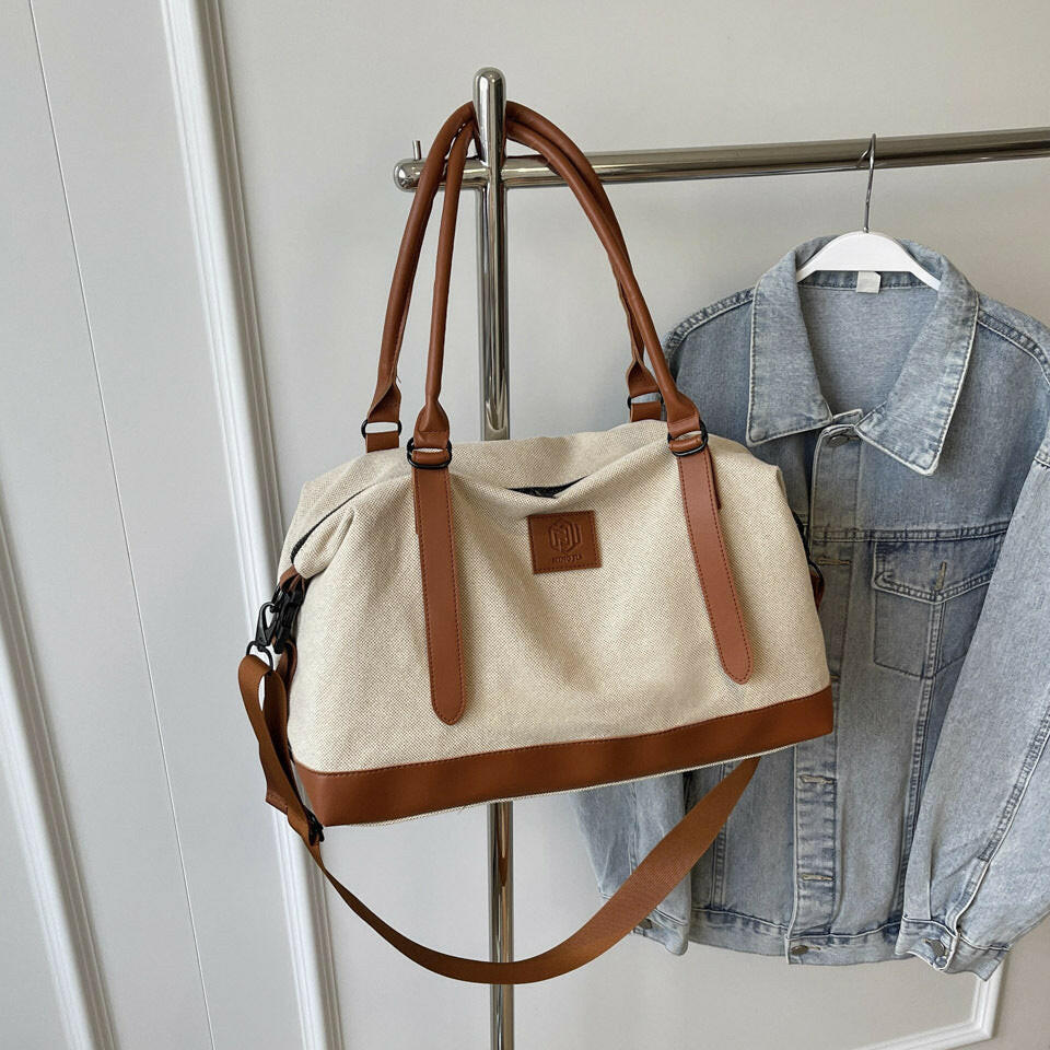 Contrast Travel Bag - Premium Luggage Travel Bags from Trendsi - Just $36.99! Shop now at Handbags Specialist Headquarter