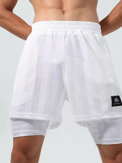 Men's Plus Size Elastic Waist Shorts.