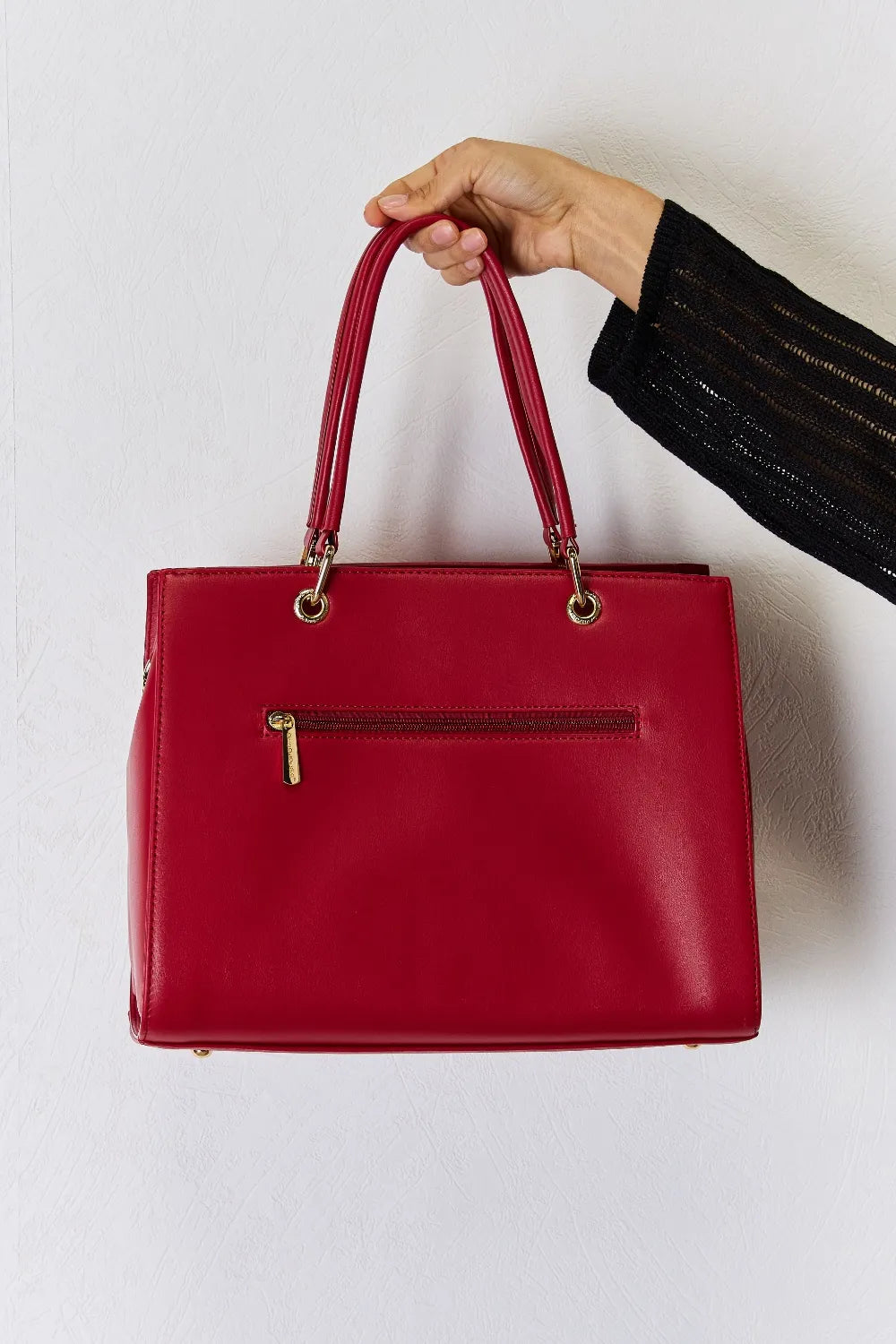 David Jones Texture PU Leather Handbag - Premium Handbags from Trendsi - Just $52.99! Shop now at Handbags Specialist Headquarter