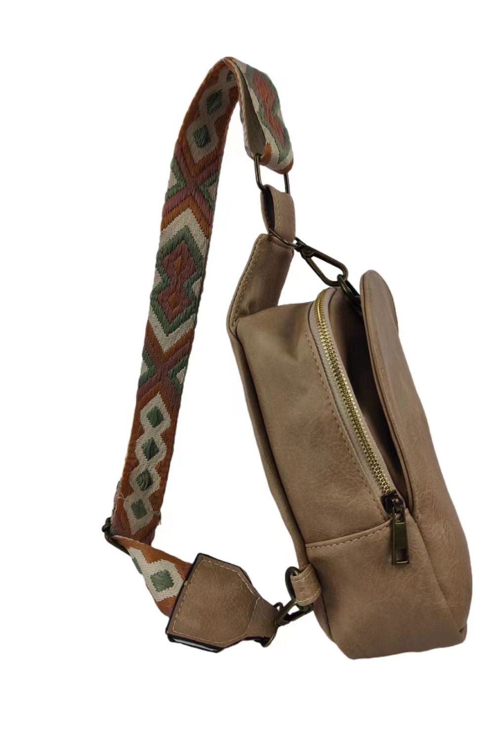 Random Pattern Adjustable Strap PU Leather Sling Bag - Premium Crossbody Bag from Trendsi - Just $32.99! Shop now at Handbags Specialist Headquarter