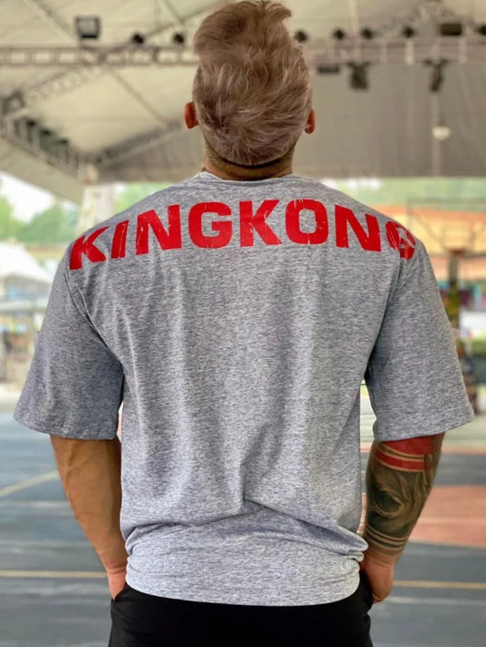 Men's Plus Size KING KONG Round Neck T-Shirt - Premium Men's T Shirt from Trendsi - Just $24.60! Shop now at Handbags Specialist Headquarter