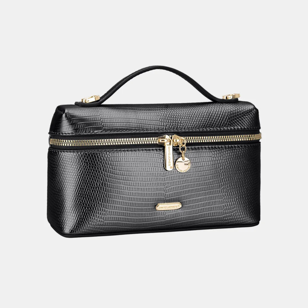 David Jones Texture PU Leather Handbag - Premium Handbags from Trendsi - Just $37.99! Shop now at Handbags Specialist Headquarter