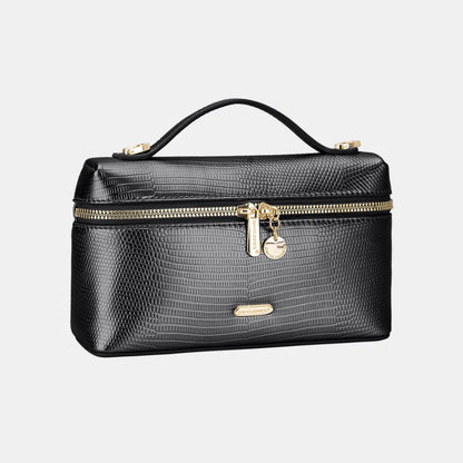 David Jones Texture PU Leather Handbag - Premium Handbags from Trendsi - Just $37.99! Shop now at Handbags Specialist Headquarter