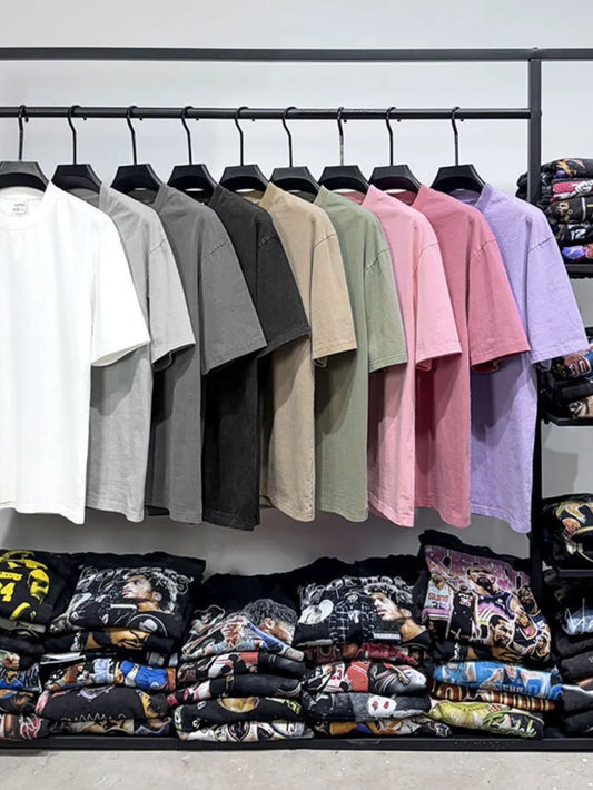 Men's Full Size Round Neck Washed T-Shirt Plus Size - Premium Men's T Shirt from Trendsi - Just $26.10! Shop now at Handbags Specialist Headquarter