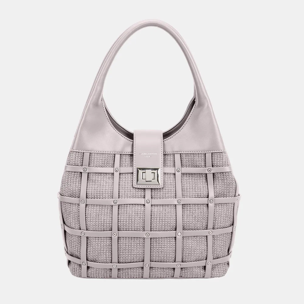 Stylish David Jones Rivet Decor Handbag - Trendsi - Premium Handbags from Trendsi - Just $44.99! Shop now at Handbags Specialist Headquarter