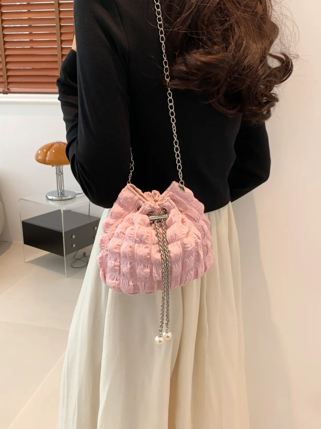 Bubble Texture Bucket Bag.