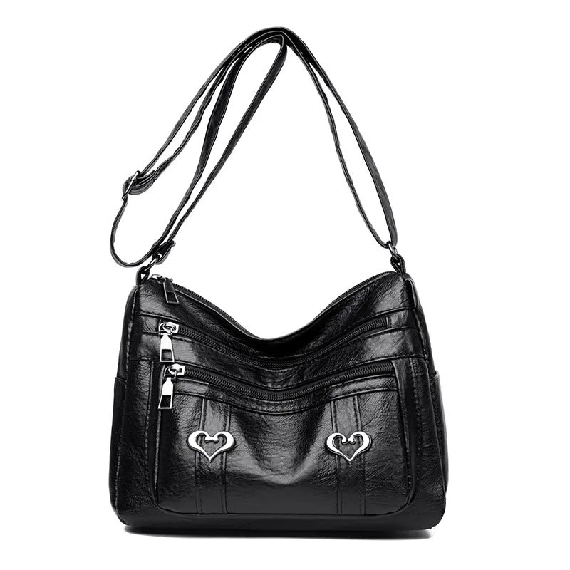 PU Leather Multi-Pockets Crossbody Bag - Premium Crossbody Bag from Trendsi - Just $27.99! Shop now at Handbags Specialist Headquarter