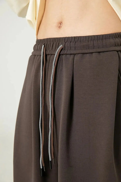 Men's Plus Size Drawstring Wide Leg Pants.