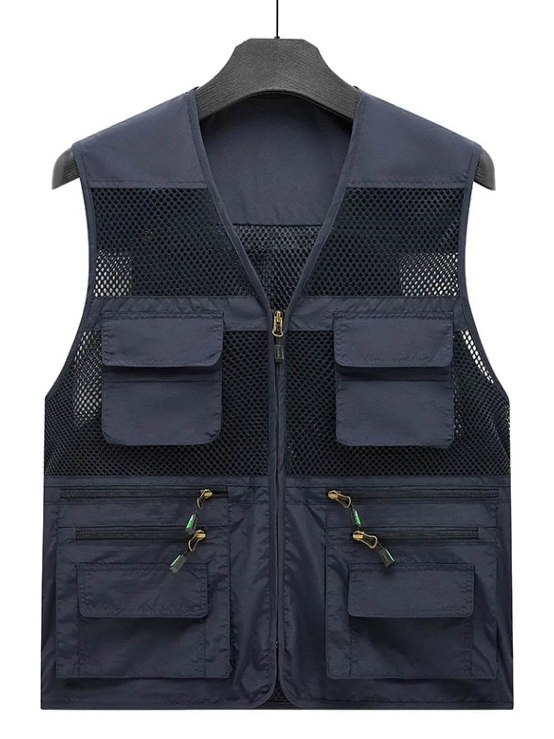 Men's Plus Size Zip Up Mesh Vest - Premium  from Trendsi - Just $45.32! Shop now at Handbags Specialist Headquarter