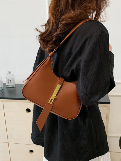 PU Leather Shoulder Bag.