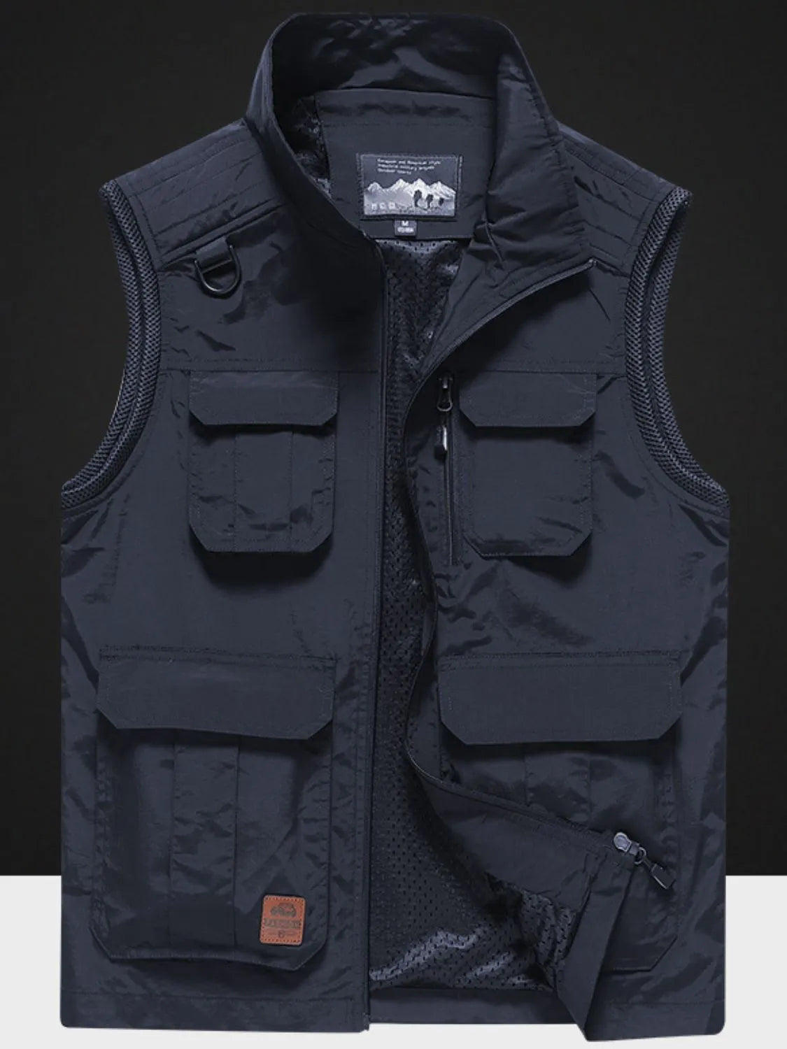 Men's Plus Size Zip Up Vest with Pockets - Premium  from Trendsi - Just $48.52! Shop now at Handbags Specialist Headquarter