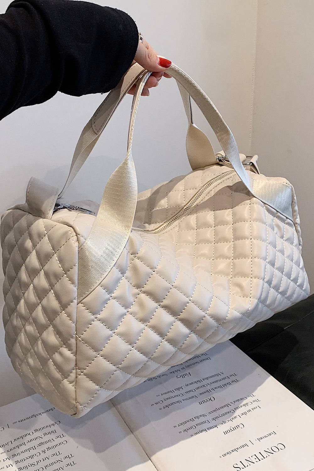 Stylish & Durable Large PU Leather Handbag - Premium Handbags from Trendsi - Just $27.99! Shop now at Handbags Specialist Headquarter
