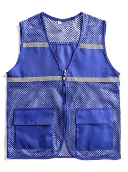 Men's Plus Size Mesh Zip Up Vest - Premium  from Trendsi - Just $36.66! Shop now at Handbags Specialist Headquarter