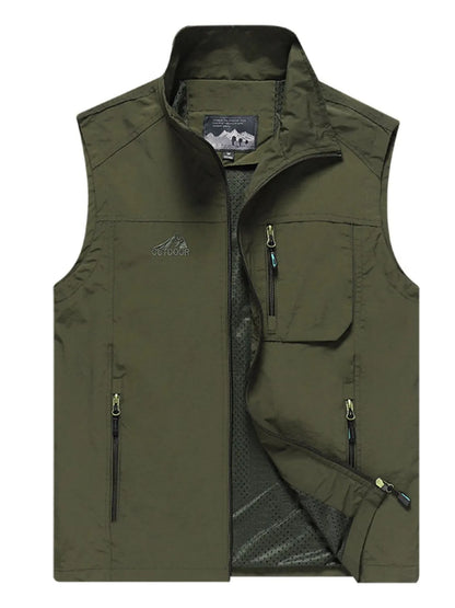 Men's Plus Size Zip Up Vest - Premium  from Trendsi - Just $44.40! Shop now at Handbags Specialist Headquarter