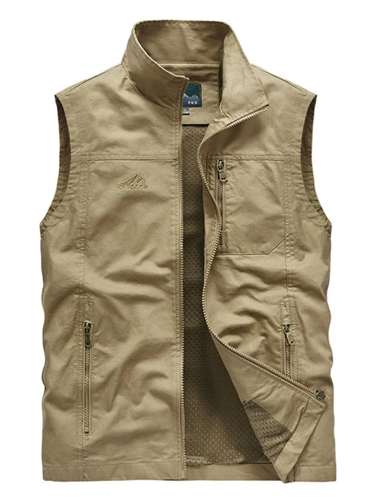 Men's Plus Size Zip Up Vest - Premium  from Trendsi - Just $44.62! Shop now at Handbags Specialist Headquarter