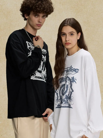 Men's Round Neck Graphic T-Shirt.