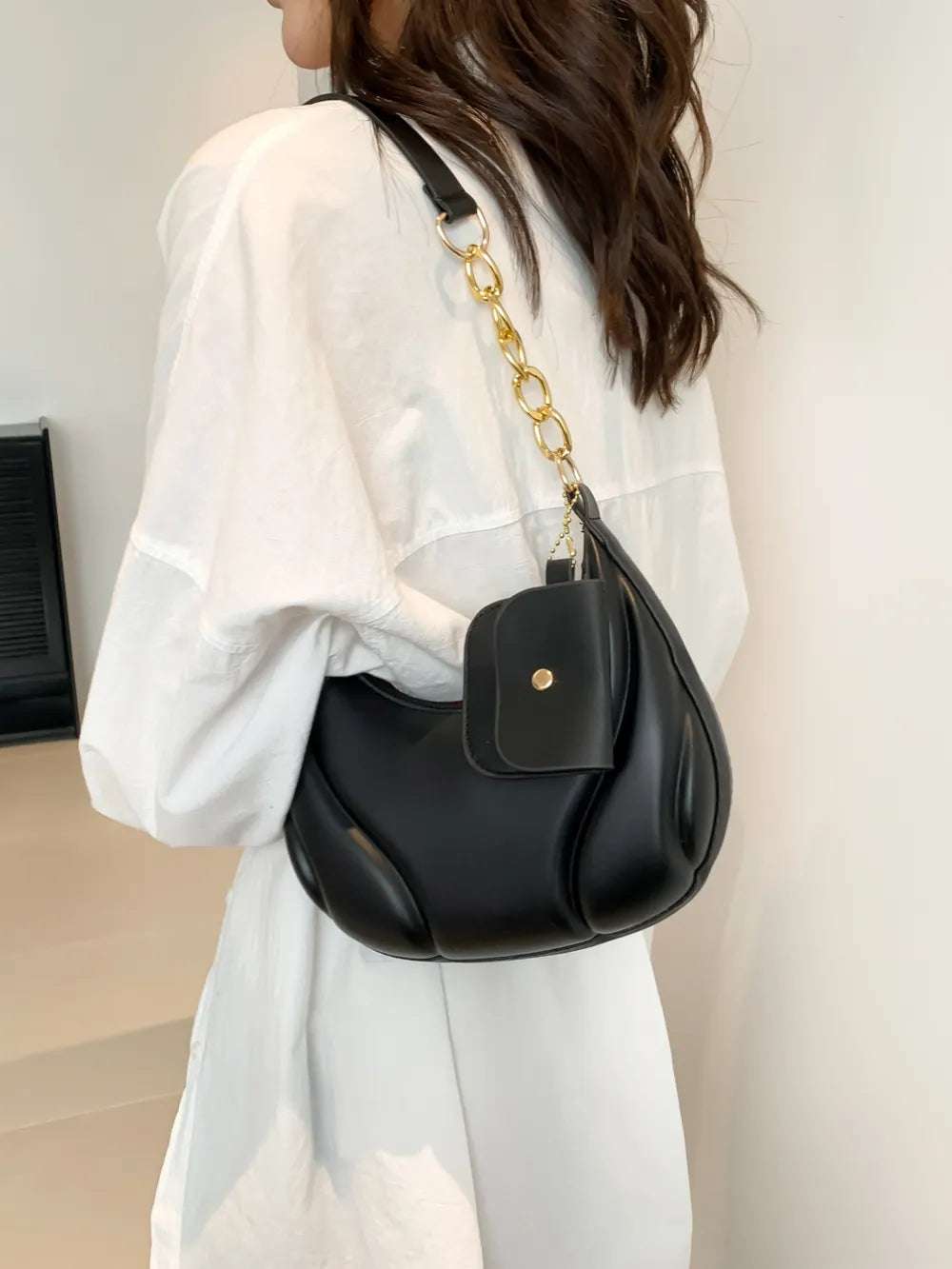 PU Leather Shoulder Bag with EarPods Bag - Premium Crossbody Bag from Trendsi - Just $18.99! Shop now at Handbags Specialist Headquarter