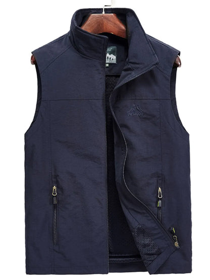 Men's Plus Size Zip Up Vest - Premium  from Trendsi - Just $41.96! Shop now at Handbags Specialist Headquarter