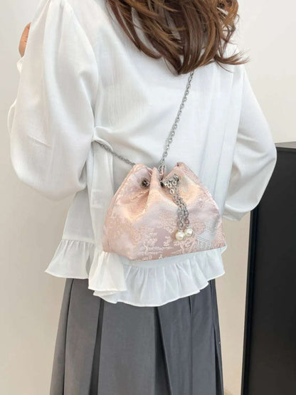 Chain Strap Bucket Bag - Premium Crossbody Bag from Trendsi - Just $18.99! Shop now at Handbags Specialist Headquarter