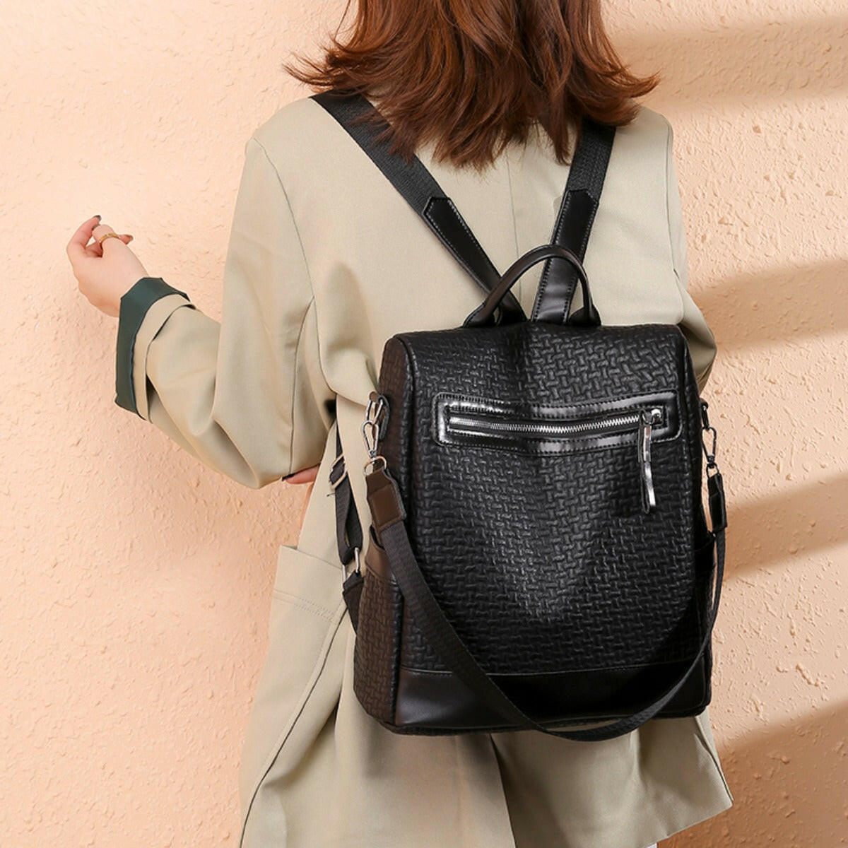 PU Leather Backpack Bag.