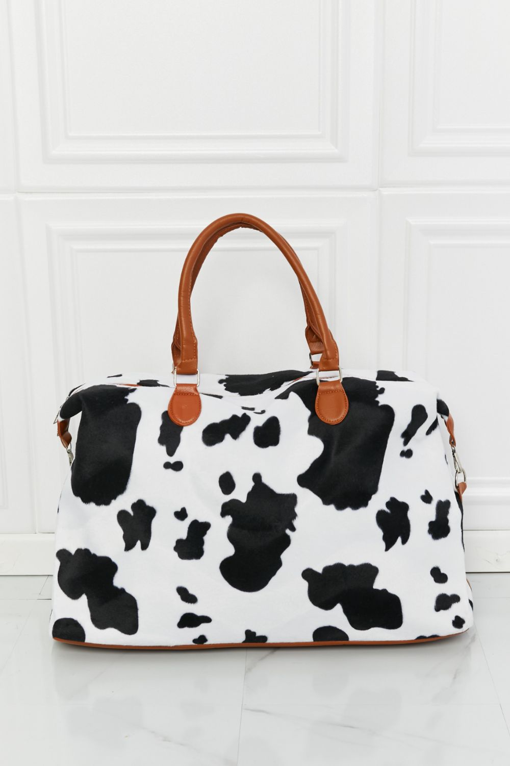 Animal Print Plush Weekender Bag - Premium Weekender Bag from Trendsi - Just $54.99! Shop now at Handbags Specialist Headquarter