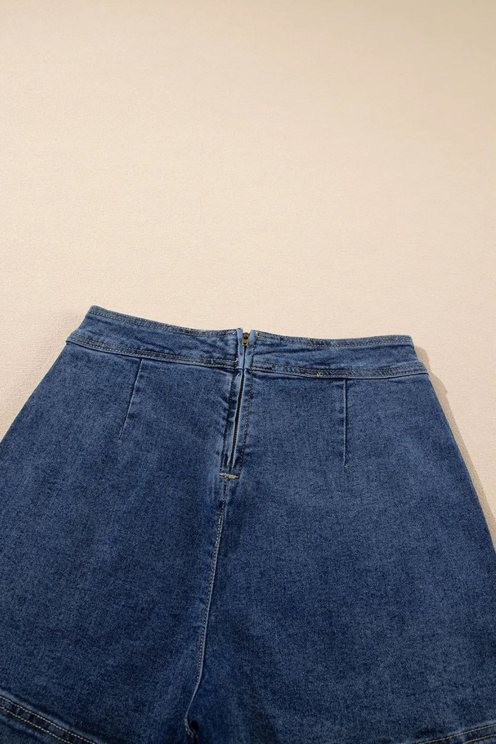 Asymmetrical Denim Skort with Pockets - Premium Women / Jeans & Denim from Trendsi - Just $35.46! Shop now at Handbags Specialist Headquarter