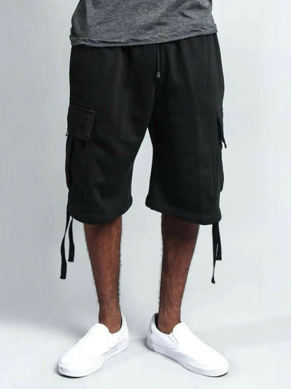 Men's Full Size Drawstring Shorts with Pockets Plus Size.