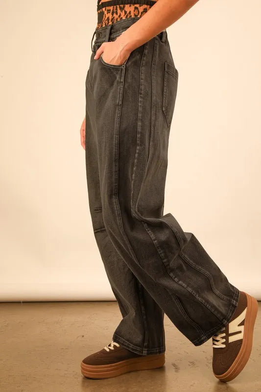 VERY J Wide Leg Comfy Jeans - Premium Women / Jeans & Denim from Trendsi - Just $46.64! Shop now at Handbags Specialist Headquarter