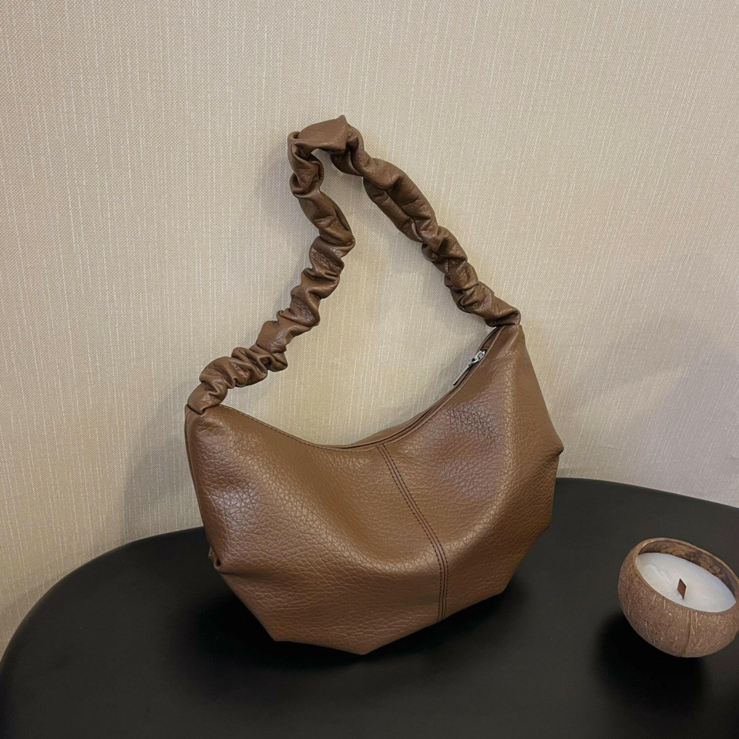 PU Leather Shoulder Bag.