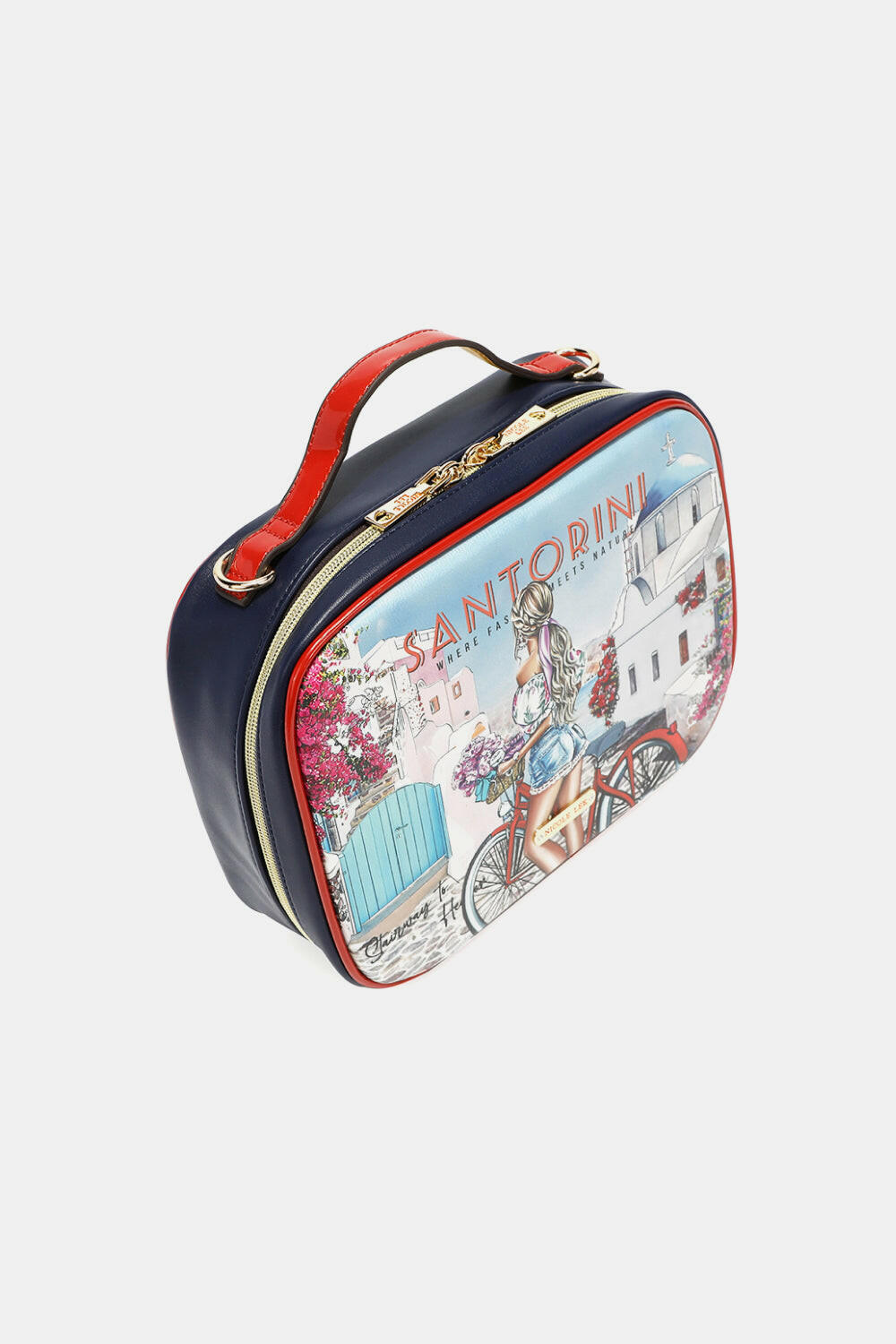Nicole Lee USA Printed Handbag with Three Pouches.