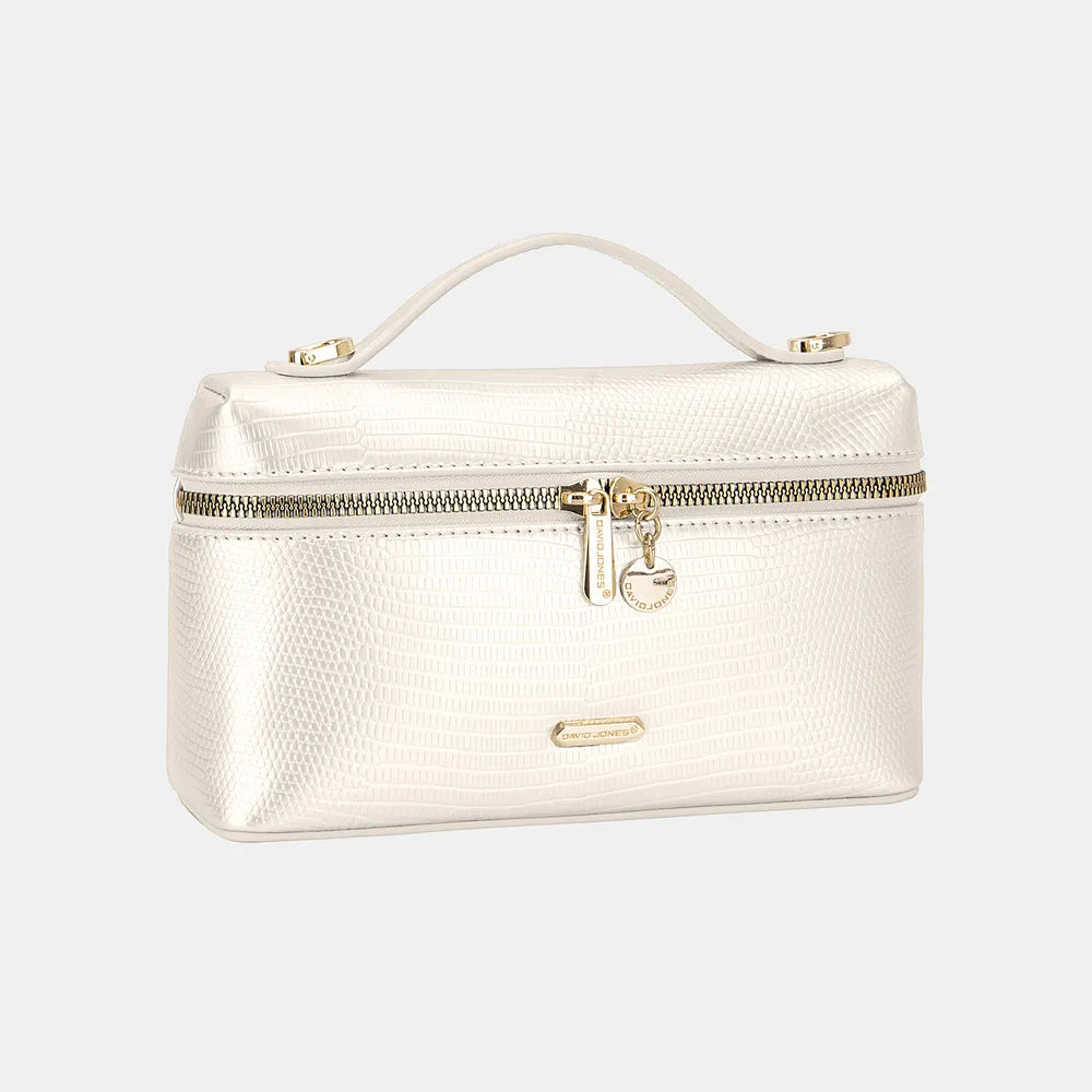 David Jones Texture PU Leather Handbag - Premium Handbags from Trendsi - Just $37.99! Shop now at Handbags Specialist Headquarter