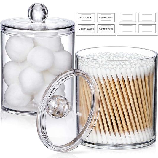 Clear Acrylic Qtip Dispenser Set - 4 Pack - Handbags Specialist Headquarter